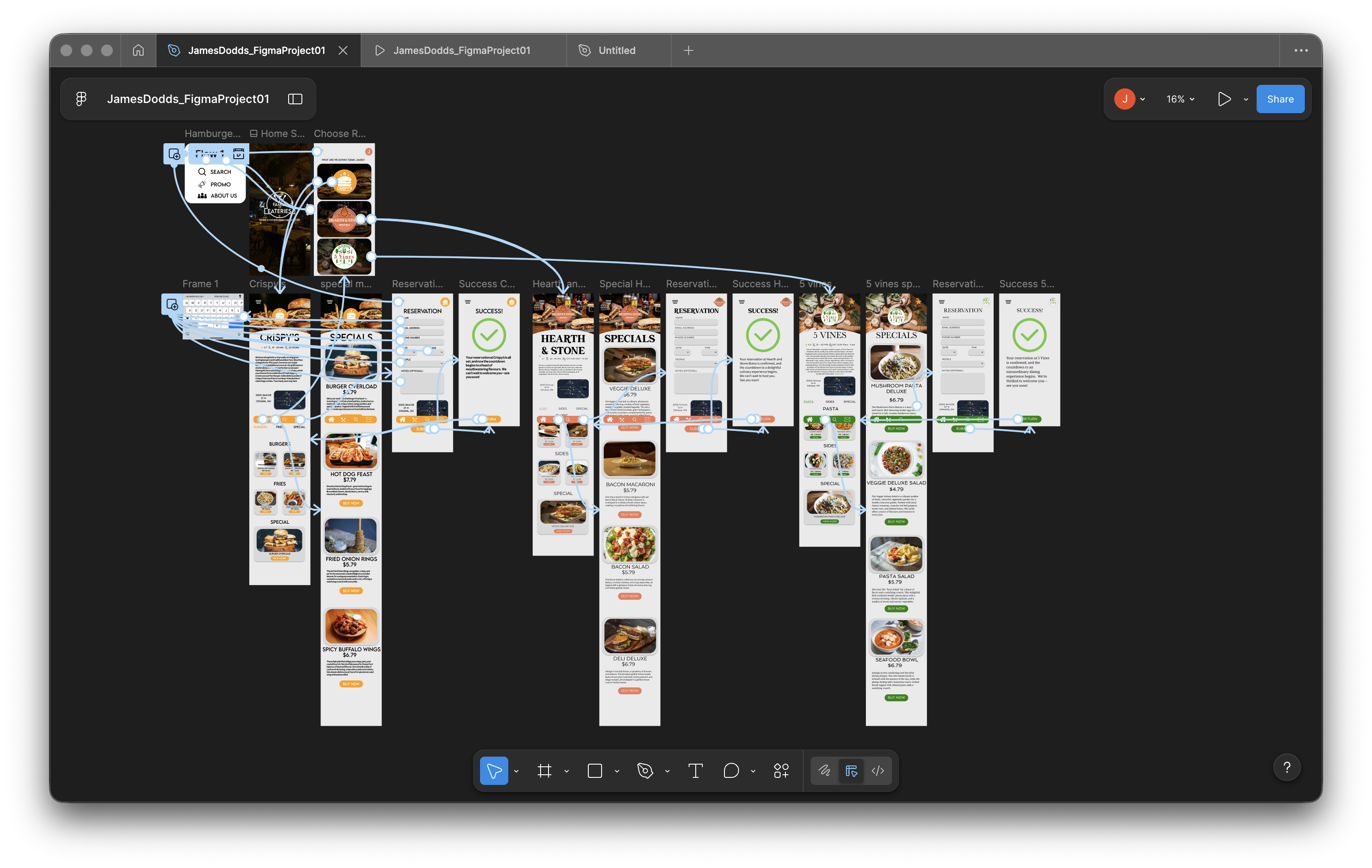App Wireframes